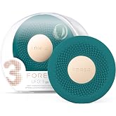 FOREO UFO 3 go Travel Face Mask Skincare - Face Moisturiser, Red Light | LED face mask, red light, travel mask, warming, full-spectrum LED, hydrating sheet masks, app connected, Evergreen