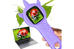 DAXIONGMAO Kids Microscope - Mini Pocket Handheld Microscope for Toddlers-Educational Science Kit Toys for Christmas Birthday Gifts Toys for 3 4 5 6 7 8 9 10 Year Old Girls & Boys