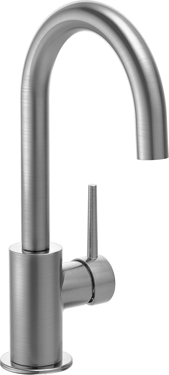 Delta Faucet Trinsic Single-Handle Bar-Prep Kitchen Sink Faucet, Arctic Stainless 1959LF-AR - - 