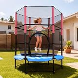WestWood Galactica New Mini Trampoline 4.5ft with Safety Net Blue view 5
