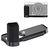 X-M5 XM5 Handgrip, L-Shape Bracket Handle for Fujifilm Fuji X-M5 XM5 Camera, with Built-in Arca Quick Release Plate & Battery Compartment Opening, XM-5 Hand Grip Holder Anti-Slip Microfiber Pad Design