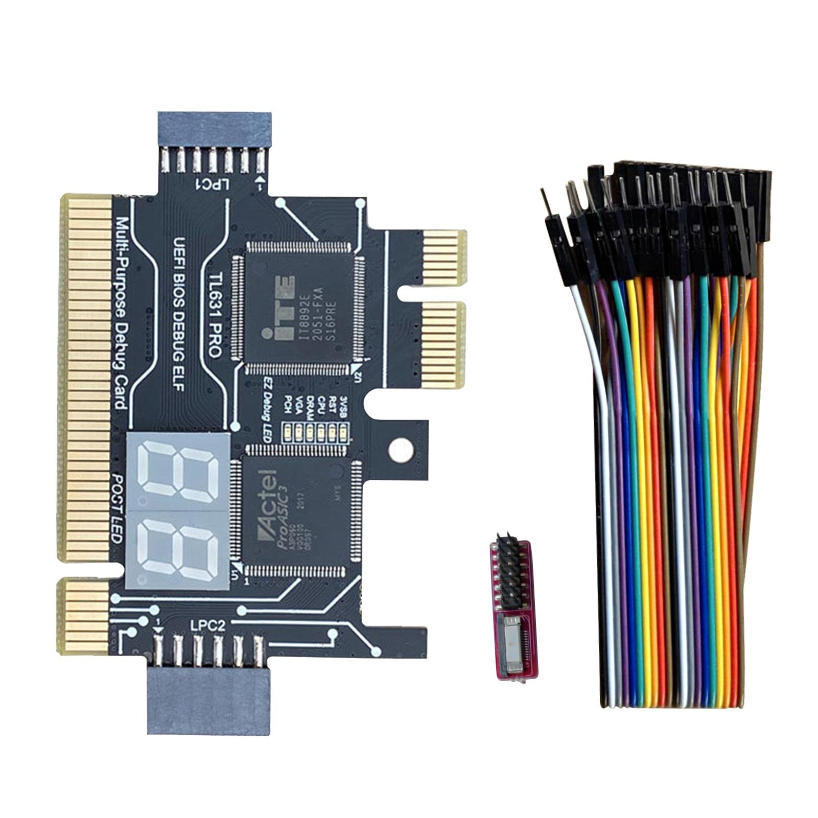 Photo 1 of Jadeshay TL631 Pro Motherboard Analyzer Diagnostic Card, PCI Mini PCI-E LPC Motherboard Tester Debug Cards for Laptop Desktop