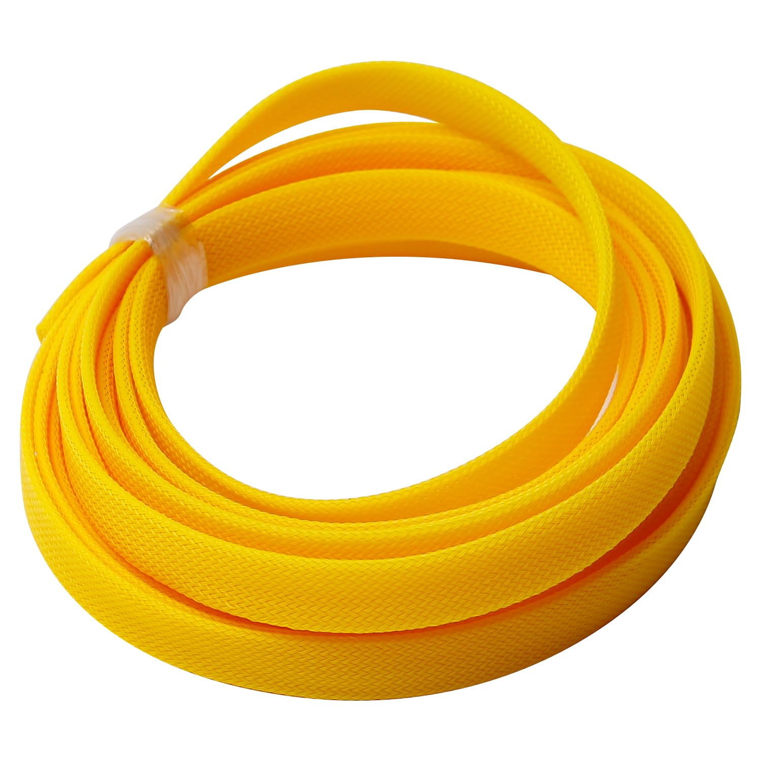 Othmro 1pc Cable Management Sleeve, Braided Cable Tidy, Cord Cover Wire Hider, 5m Cable Organizers Wire Tidy for TV/PC USB Cable, Yellow (Width:16mm)