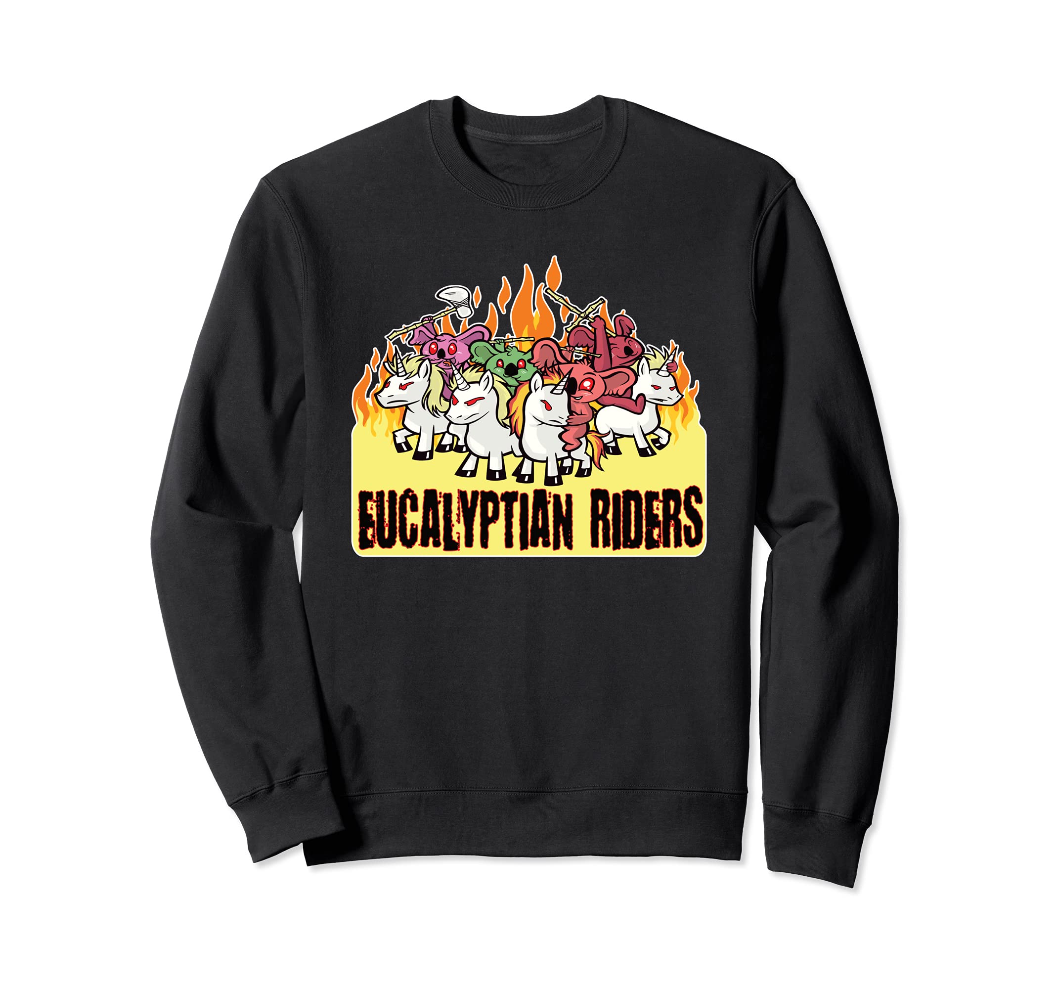 Eucalyptian Riders I Koala Unicorns Flames Apocalypse Sweatshirt