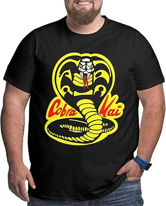 Men Big Size Fashion Cobra Kai Short Sleeve Tshirts ...