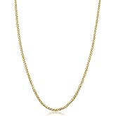 14k Yellow Gold Filled 2.4 mm Franco Chain Necklace for Men and Women (16, 18, 20, 24 or 30 inch)