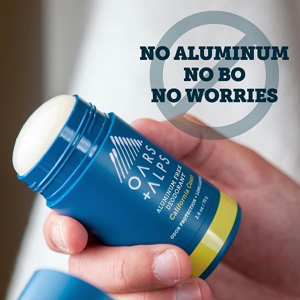 OARS + ALPS ALUMINUM FREE DEODORANT FOR MEN | LONG LASTING ODOR PROTECTION, CLEAR & FREE OF WHITE RESIDUE, ANTI-CHAFING SMOOTH GLIDE, DERMATOLOGIST TESTED, CALIFORNIA COAST, 3PK, 2.6OZ