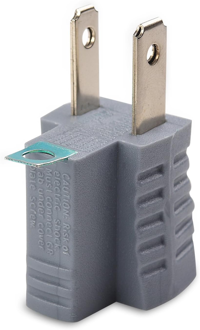 Cable Matters 3-Pack Polarized Grounding Adapter (3 Prong to 2 Prong Adapter) - Allows a 2 Prong Outlet to Accept 3 Prong Plugs: Home Audio & Theater
