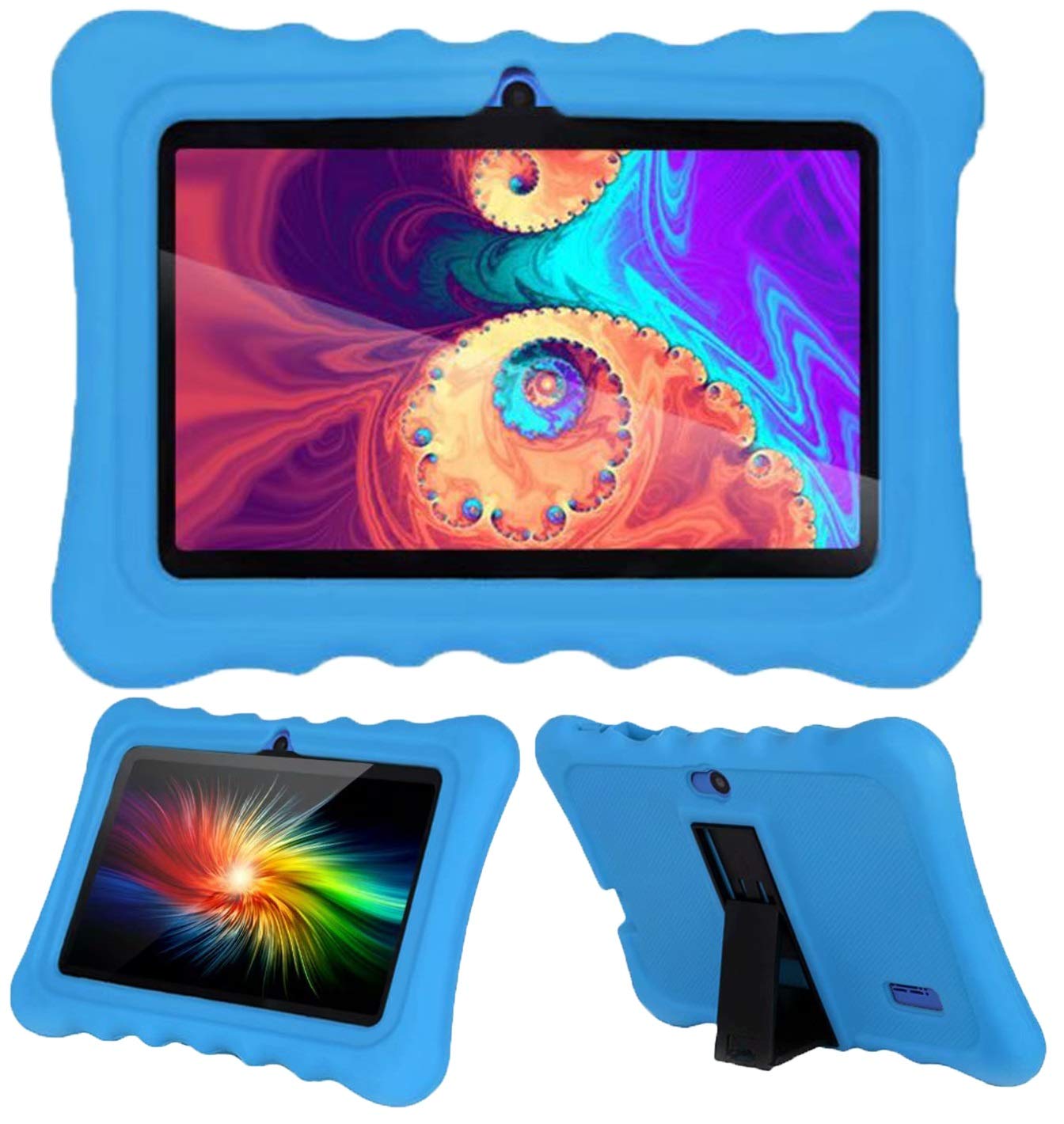 AKNICI 7 Inch Kids Tablet Cases Shockproof Silicone Cover for Dragon Touch Y88X Plus Y88X Pro/Haehne/YUNTAB Q88/ZONKO/Tagital T7K/Contixo/iRULU X37/SIXGO/INONI/LAMZIEN/Dasuy/CARRVAS Kids Tablet, Blue