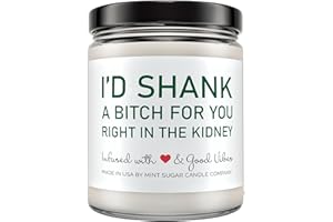 MINT SUGAR CANDLE COMPANY Best Friend Candle - Sister Candle - Funny Birthday Gifts for Women - Hand Poured in The USA - 9 oz - Bestie Gift - Cotton Wick, Cute Christmas Friendship Gifts Ideas, Valentines Day