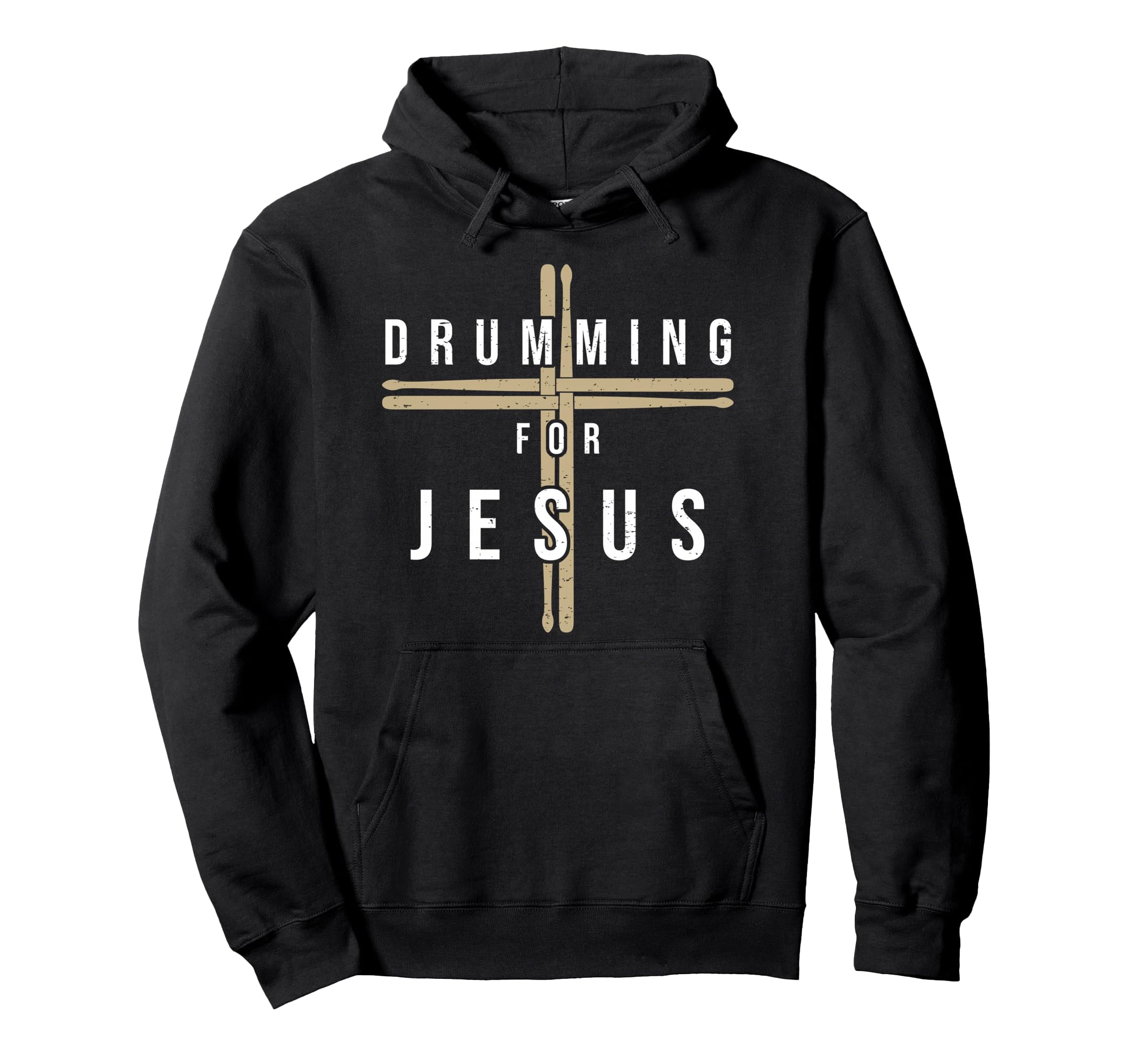 Drummer Drumming Drums Percussion I Jesus Christian Church Pullover Hoodie