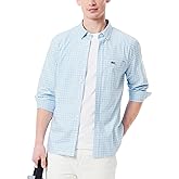 Lacoste Men's Regular Fit Stretch Plaid Shirt