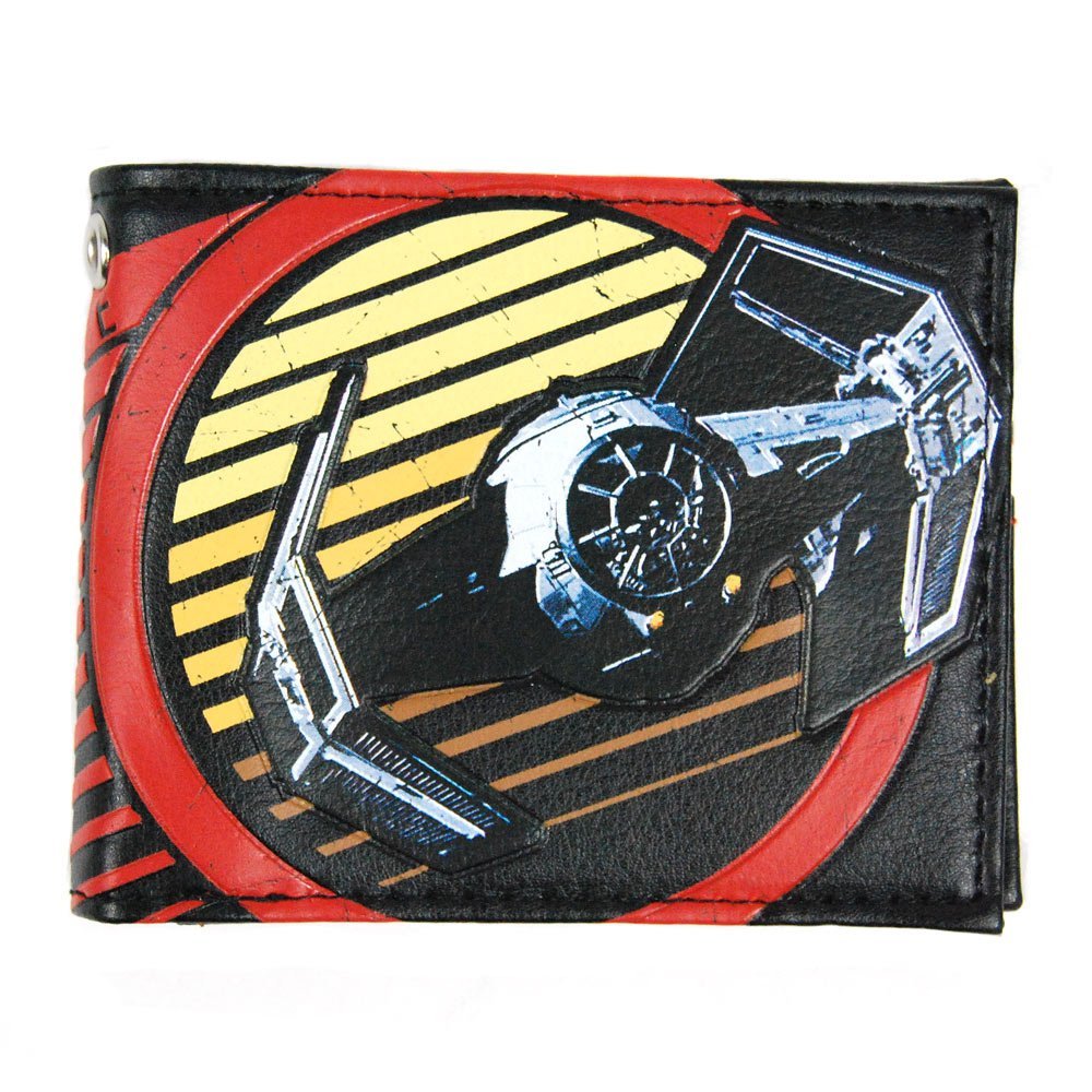 Cartera plegable Tie Fighter del Imperio Galáctico de Star Wars, color negro