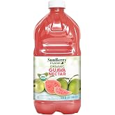 Sunberry Farms Organic Guava Nectar 64 fl oz | Tropical Juice Nectar Made with Real Organic Fruit | No Artificial Flavors or Colors | Exotic Refreshing Drink | 1.89 L Family Size Bottle