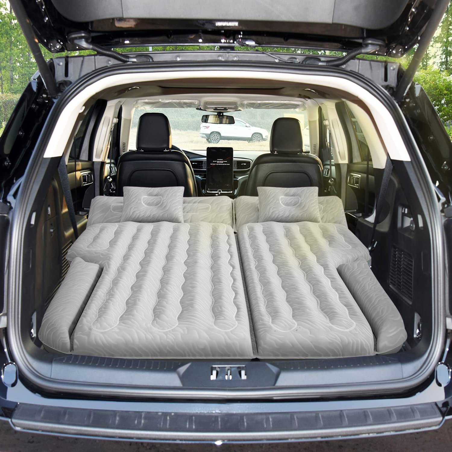 Photo 1 of Umbrauto SUV Air Mattress for Car Camping, Back Trunk Sleeping Airbed with Pump for 4Runner, Outback, Forester, Cherokee, RAV4, Flocked Surface Car Bed Fits Most SUV Road Trip Travel