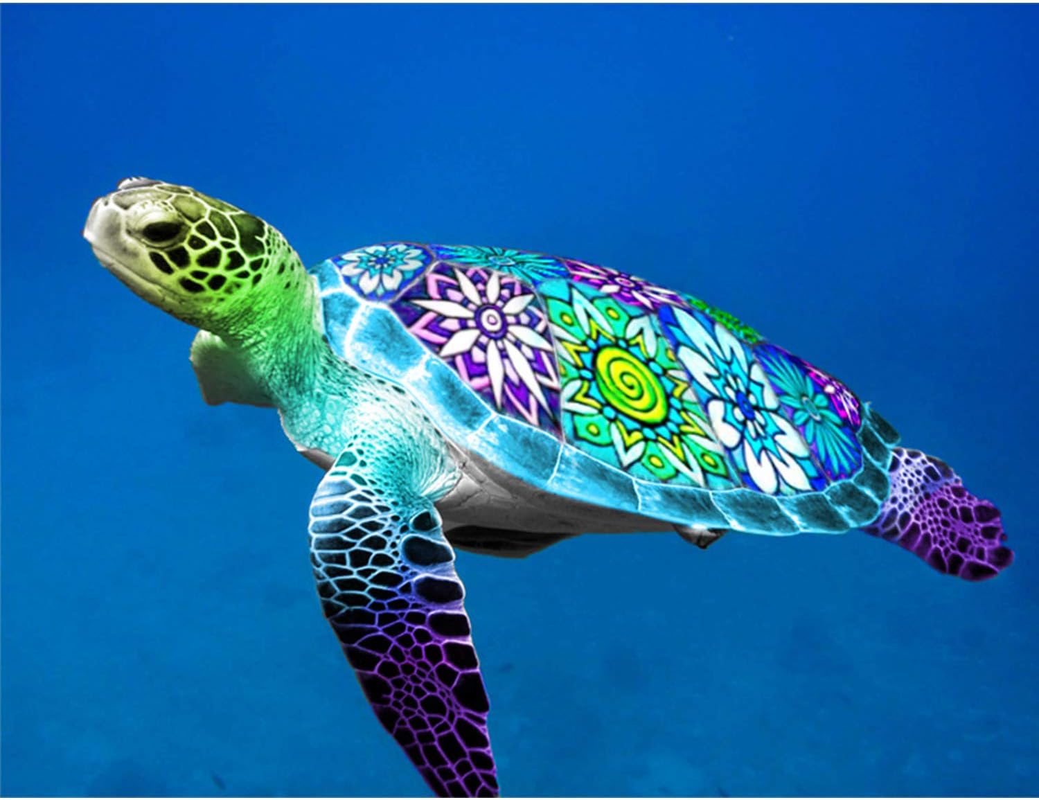 Reofrey 5D Diamond Painting Kit Colour The Sea Turtle Full