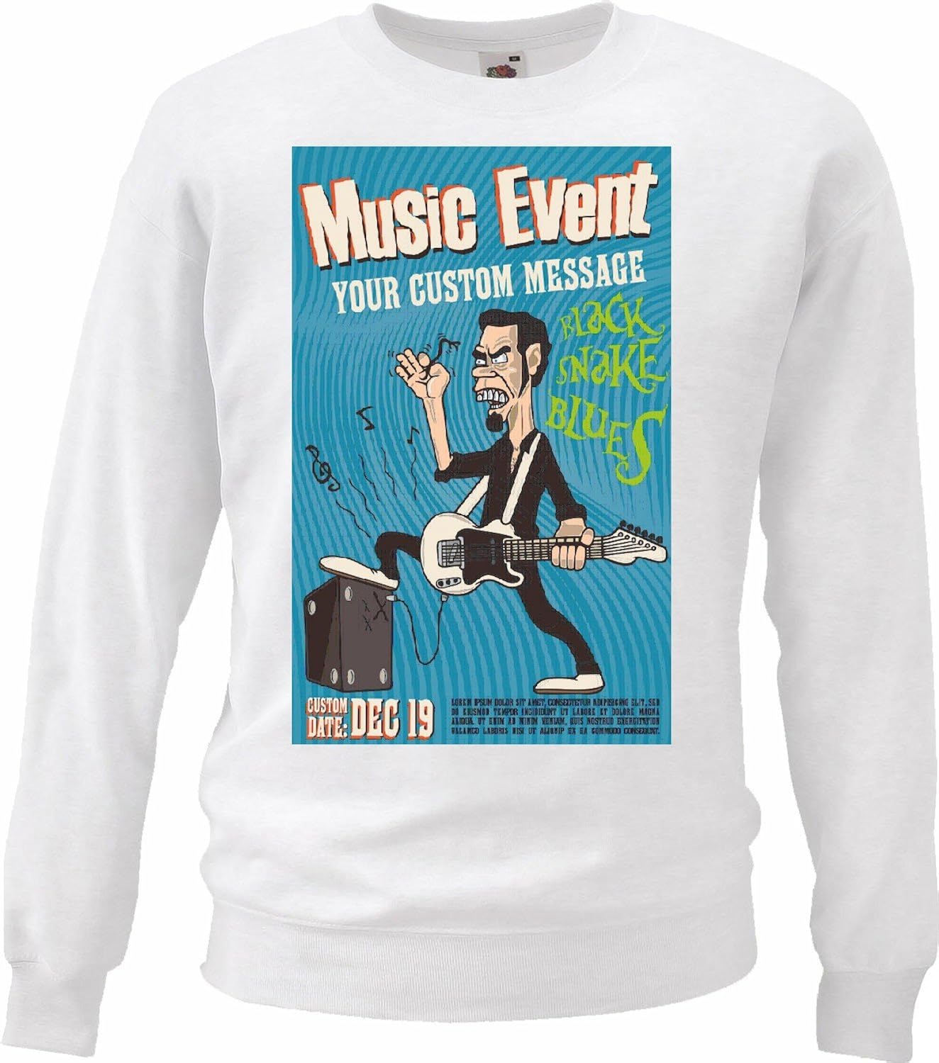 Sweatshirt Sweater Music Event E Guitar Entertainer Alone Techno Jazz