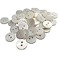 50 Nacar Natural Shell Buttons - Sewing Accessory - 6 Sizes - Manufactured and Shipped from Spain - (10 mm)