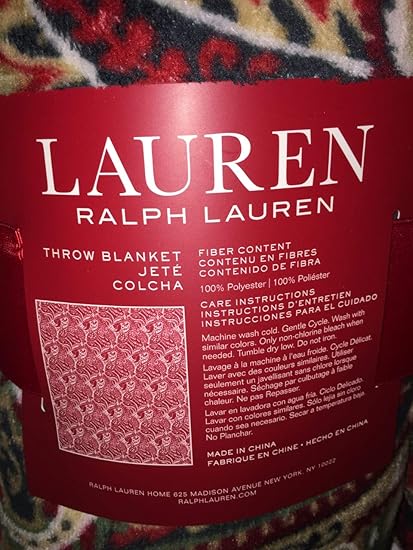 Amazoncom Ralph Lauren Throw Blanket Jasper Paisley Home
