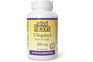 Natural Factors Ubiquinol Active CoQ10 200 mg, 30 Softgels, Supports Cardiovascular Health, Proudly Canadian