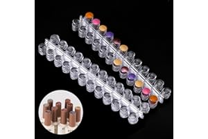 TBESTMAX 240 Pcs Nail Polish Swatch Dots Round False Nail Display Tips Transparent Nail Art Color Display Chart with Adhesive Sticker for Nail Polish Training Practicing