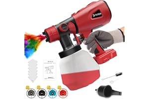TAIRDA Cordless Paint Sprayer Compatible for Milwaukee 18V Battery(NO Battery), Handheld Electric HVLP Paint Sprayer with 100