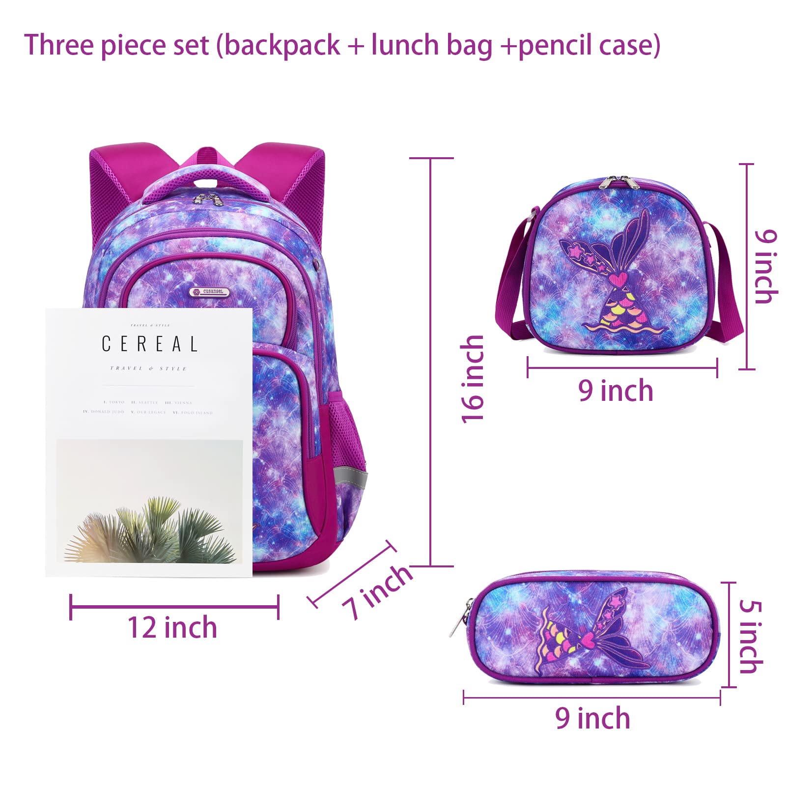 Wawakube 3Pcs Boys Dinosaur Backpack Set with Lunch Box Pencil Case, School Book Bag for Kids Elementary Preschool…