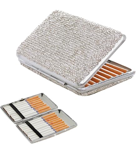 crystal cigarette case Amazon.com: Bling Crystal Rhinestone Cigarette Case for 120s, 100s, Kings :  Health & Household