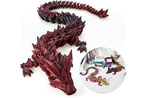 Dak Haan 30 ”Large 3D Dragon,Flexible Articulated Dragon,Crystal Dragon Toy,3D Printed Gift for Festival,Home Decoration, Executive Desk Decorations