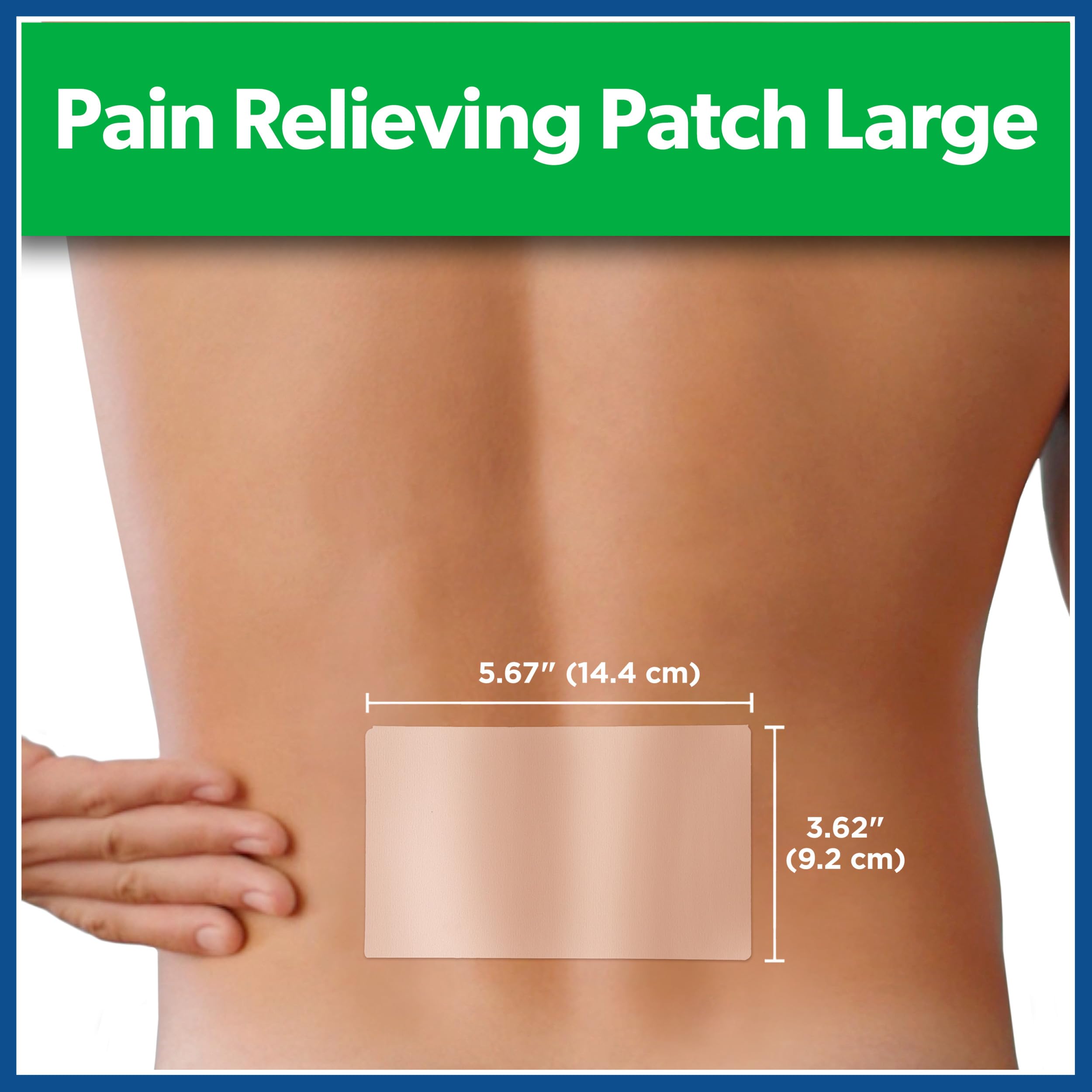 Salonpas Pain Relieving Patch, LARGE, 6 Count, for Back, Neck, Shoulder, Knee Pain and Muscle Soreness, 8 Hour Pain Relief