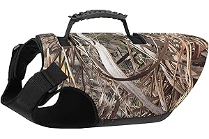 KEMIMOTO Dog Hunting Vest with Camo Neoprene 5 mm Thick, Chest Wear-Resistant and Unique Wrapped Edge for Protection, Comfort