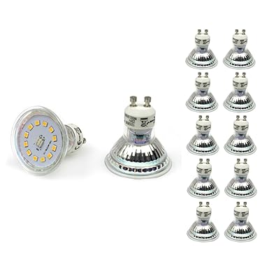 Hagemann® 10er Pack GU10 3W SMD 230V 250lm Lampe Licht Spot Strahler N11 Warmweiß [Energieklasse A+]
