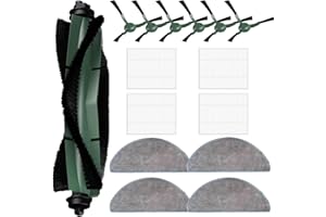 LIWOOWE 15 PCS Vacuum Accessories for Irobot Roomba Combo Essential Y0110 Y0112 Y0140 Q0120 Q011 Cleaner Robot, 1 Roller Brush, 6 Side Brushes, 4 Mop Pads, 4 Hepa Filters