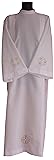 White Alb with gold Jerusalem crosses Vestment A4-G