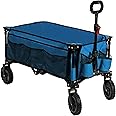 Timber Ridge Camping Wagon Folding Garden Cart Shopping Trolley Collapsible Heavy Duty Utility Use with Side Bag and Storage 