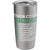 Funny Senior Citizen Texting Code Cool Stainless Steel Insulated Tumbler