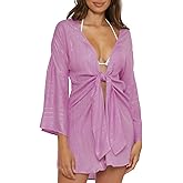Becca Womens Radiance V-Neck Tunic, Casual, Beach Cover Ups for Women