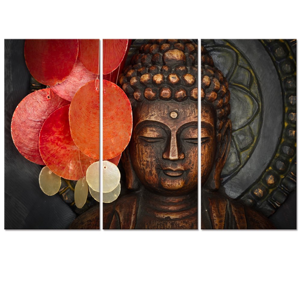 Buddha Canvas Wall Art Wood Buddha Statue Canvas Prints Keep inner