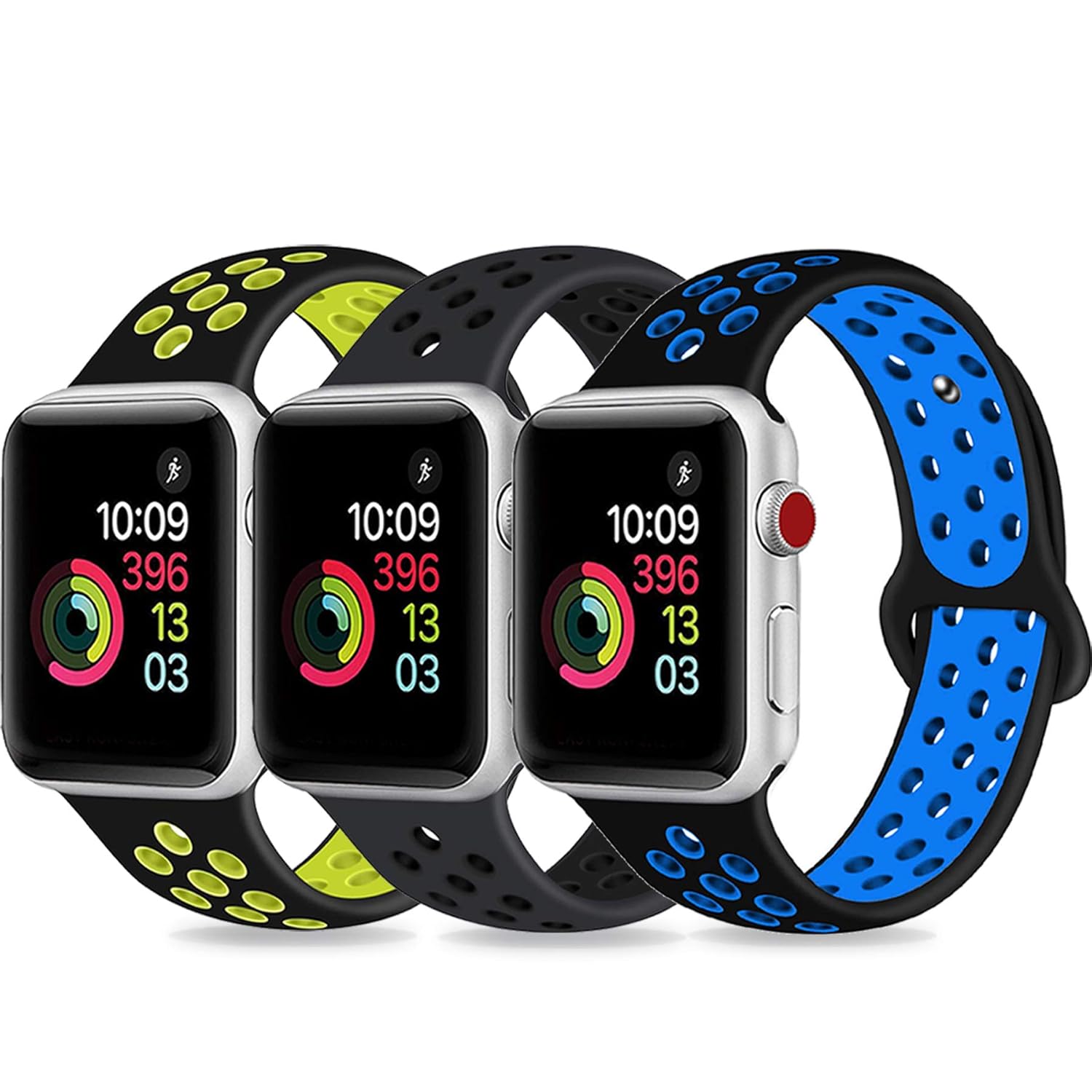 DOBSTFY Sport Band Compatible for iWatch Band 38 40 42 44mm,Soft Silicone Sports Band Replacement Wristband Strap Compatible for iWatch Series 5/4/3/2/1, Men/Women, 42 44mm S/M (Small)