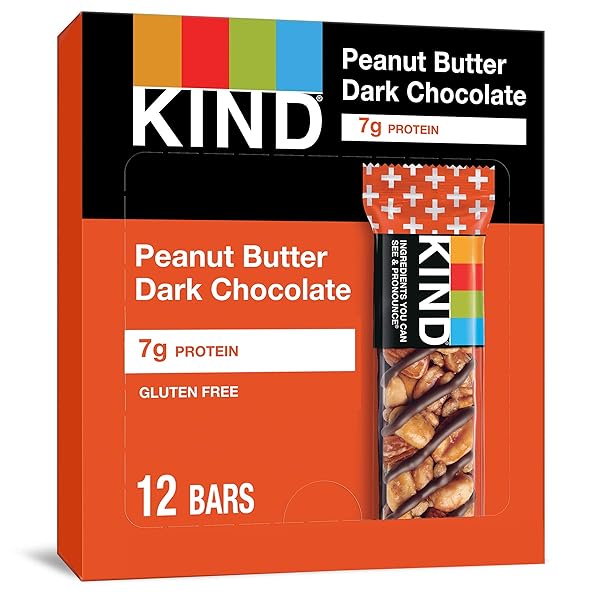 KIND PLUS BAR, PEANUT BUTTER DARK CHOCOLATE, 12-CT, 1.4 OZ