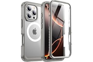 Red2Fire Designed for iPhone 16 Pro Max Case,[Built-in 9H Tempered Glass Screen Protector][Compatible with Magsafe][Full Body Shockproof][Heavy Duty Protection] Phone Case for iPhone 16 Pro Max 6.9"