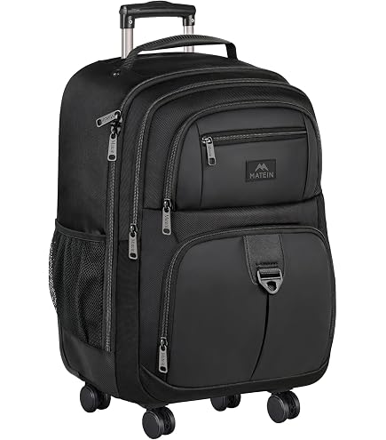 Ailouiskids Rolling Backpack with Removable Wheels, 18 inch Computer Laptop Bag Carry on Travel Wheeled Business Backpack for Women Men : Electronics