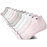Tommy Hilfiger Womens Quarter Socks – 12 Pack Athletic Performance Quarter Length Cushioned Running Ankle Socks for Women