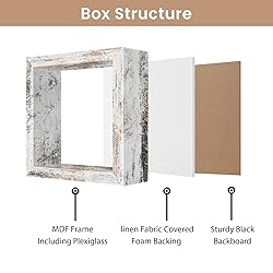 Califortree 5x5 Small Shadow Box Picture Frame with