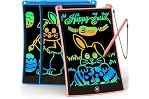 KOKODI Kids Toys 3 Pack LCD Writing Tablet, Colorful Drawing Pad Erasable Doodle Board, Educational Learning Toys Birthday Gifts for Boys Girls Age 3 4 5 6 7 8(Blue & Pink & SkyBlue)