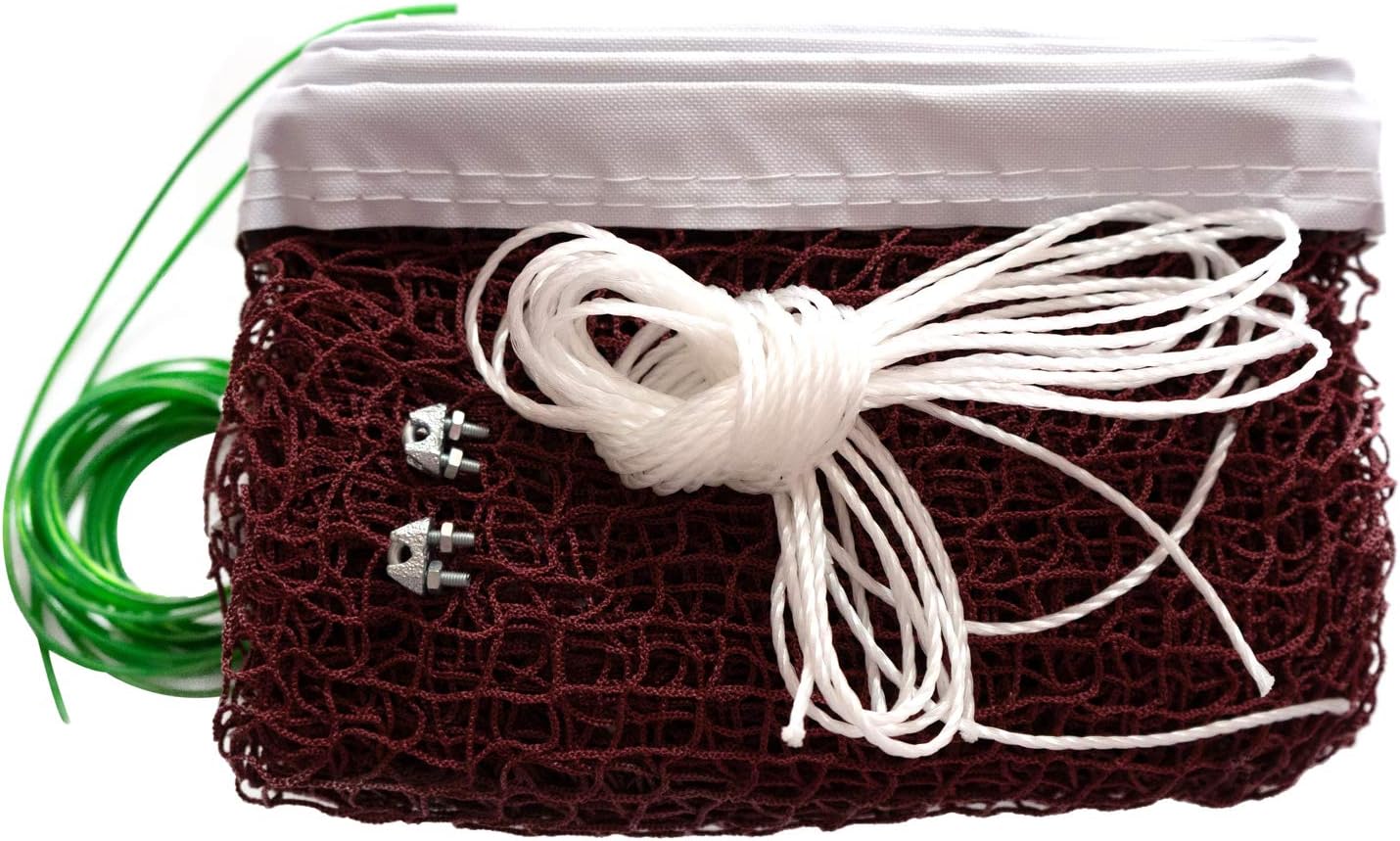 Sanung Badminton Net with Steel Wire Clamps Carrying Bag 4-Sides Stitching Badminton Replacement Net for Backyard Gym Mesh Net for Daily Training Exercise Competition 20FT x 2.5FT : Sports & Outdoors