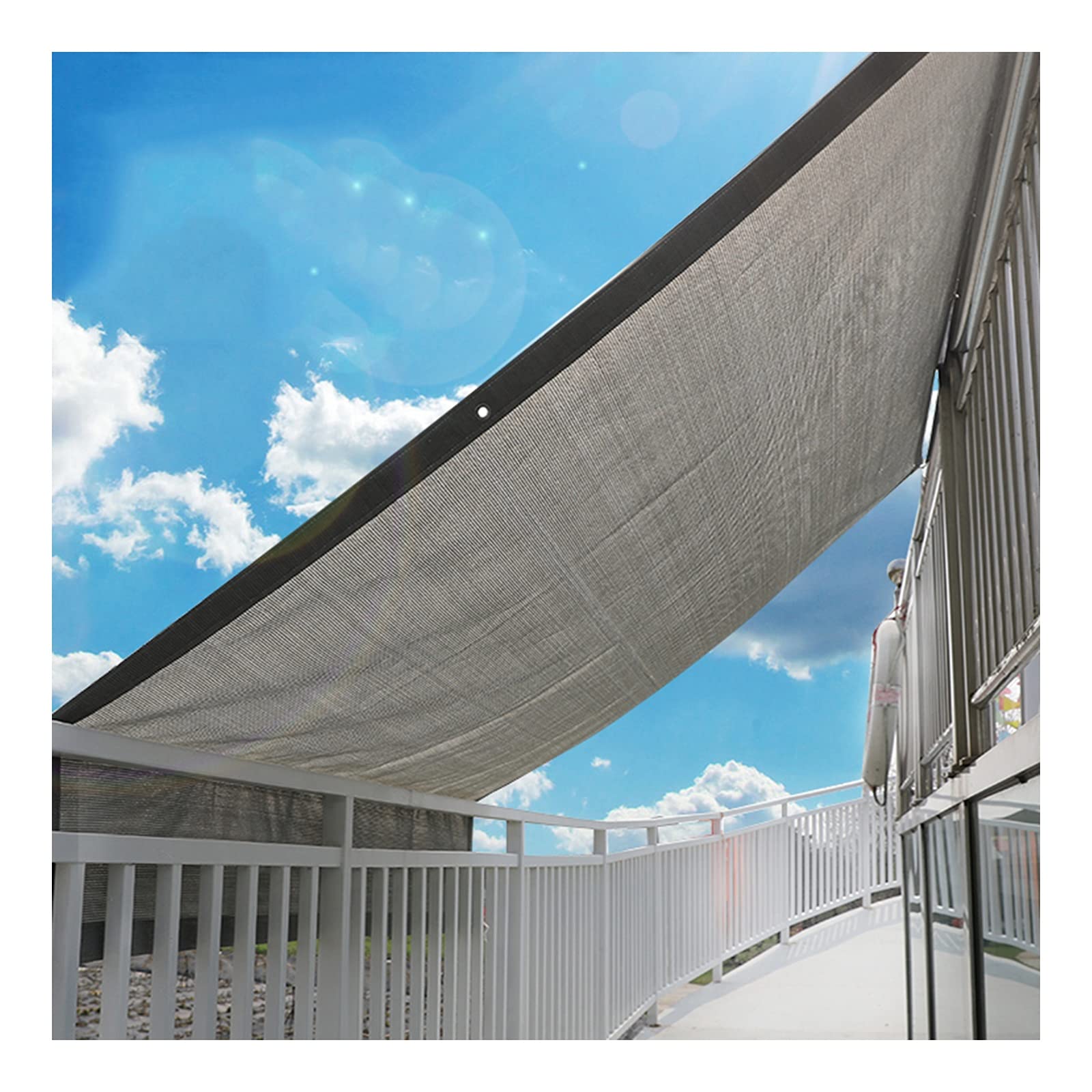 Rectangle Shade Netting, Sun Shade Sail Sunblock Mesh Tarp Air Permeable Tear with Gromments Resistance 90% UV-Resistant Protection Plants Flowers Pet Kennels Outdoor ( Color : Gray , Size : 1x2m )