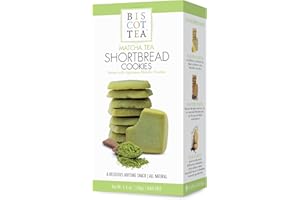 BISCOTTEA Matcha Green Tea Shortbread Cookies (8 Cookies)