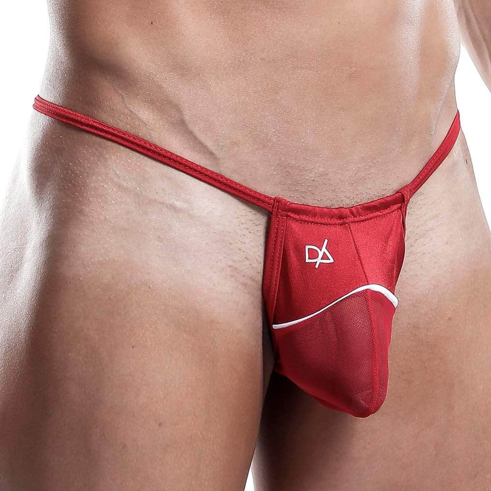 DAL024 G string Mens Underwear, Large L, Red