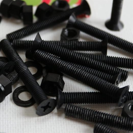 Vis Tête Fraisée M8 33mm Et écrous Couronne Transmission Pour Moto Cross/enduro - Kit 6 Pièces Noir